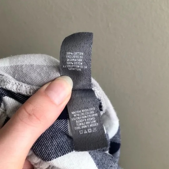 Aerie Comfy Cozy Button Down Long Sleeve Plaid Flannel Pj Pajama Romper Blue - Picture 10 of 11